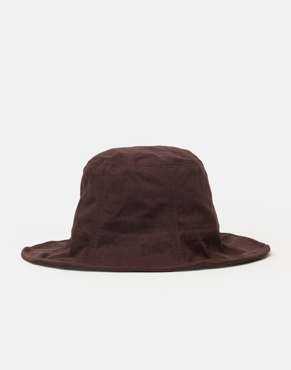 Chocolate Cotton &amp; Linen Everyday Hat