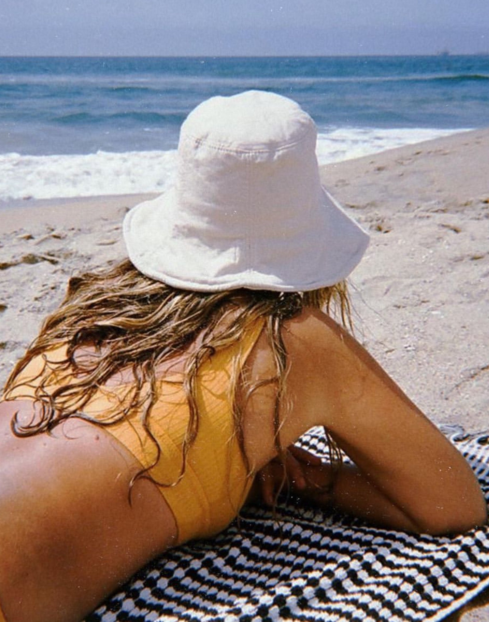 White Cotton &amp; Linen Everyday Hat