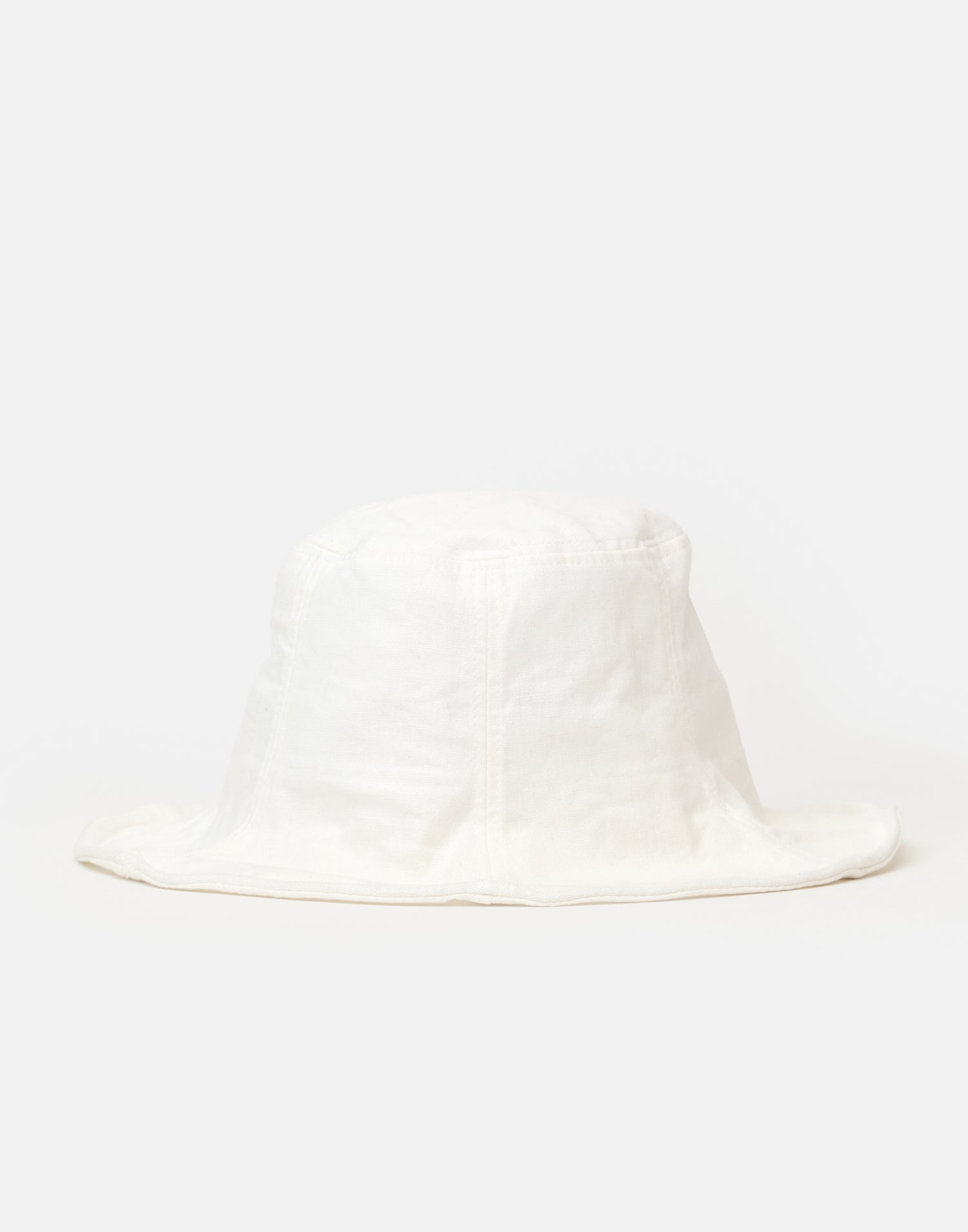 White Cotton &amp; Linen Everyday Hat