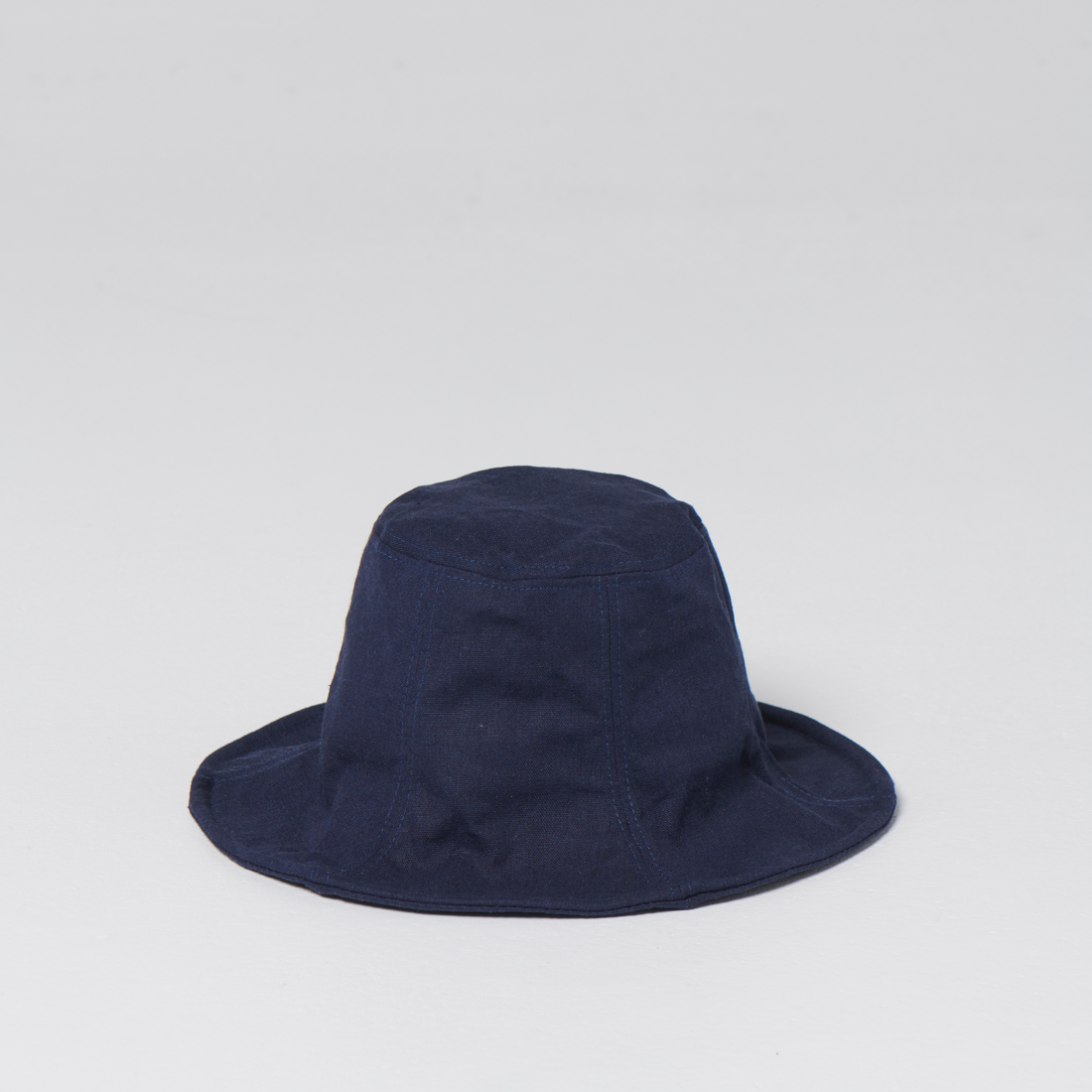 Navy Cotton &amp; Linen Everyday Hat